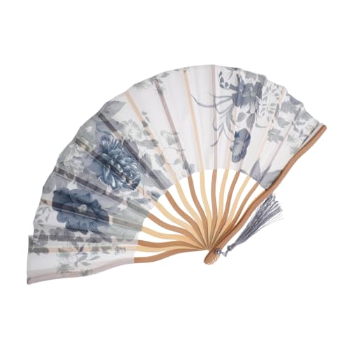 NOLITOY Faltbarer Chinesischer Seidenfächer für Damen Vintage Stil Leicht und Robust für Hochzeiten Partys und Tanzaufführungen mit Hochwertigem Holzrahmen und Weichem Stoff von NOLITOY