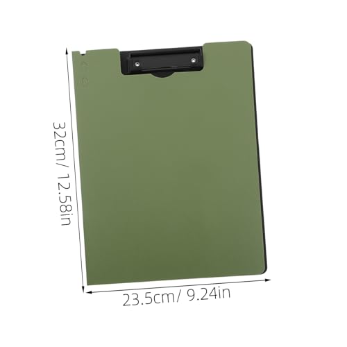 NOLITOY Faltbarer Heavy Duty Klemmbrett Ordner mit Doppeltem Clip Tragbarer Schreibunterlage und Sicherem Dokumentenfach für Büro Schule und Mobiles Arbeiten Dunkelgrün von NOLITOY