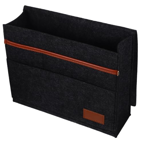 NOLITOY Filz Aufbewahrungstasche zum Einhängen Dunkelgrauer Betttaschen Organizer mit Multipockets Robuste Filztasche für Schlafzimmer Sofa und Schreibtisch Vielseitiger Dorm Sundries NOLITOY Filz Aufbewahrungstasche zum Einhängen Dunkelgrauer Betttaschen Organizer mit Multipockets Robuste Filztasche für Schlafzimmer Sofa und Schreibtisch Vielseitiger Dorm Sundries von NOLITOY