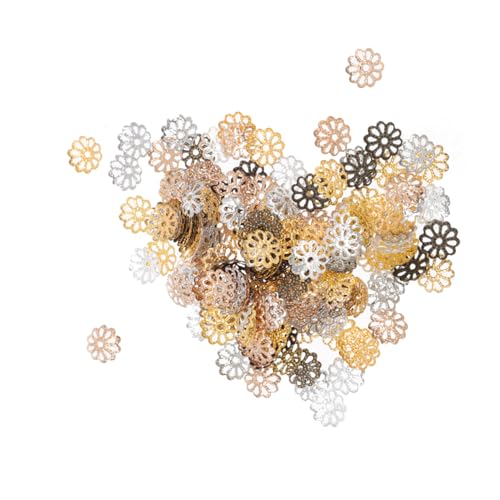 NOLITOY Flower Hollow Out Beads Caps Blumige Perlenkappen für DIY Schmuckherstellung Spacer Beads für Ohrringe und Armbänder Langlebige Farbechte Schmuckzubehör NOLITOY Flower Hollow Out Beads Caps Blumige Perlenkappen für DIY Schmuckherstellung Spacer Beads für Ohrringe und Armbänder Langlebige Farbechte Schmuckzubehör von NOLITOY