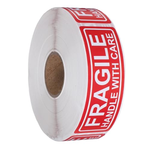 NOLITOY Fragile Labels Selbstklebend Warnaufkleber für Glas Verpackung Umzug Versand Warnhinweis für Zerbrechliche Waren von NOLITOY