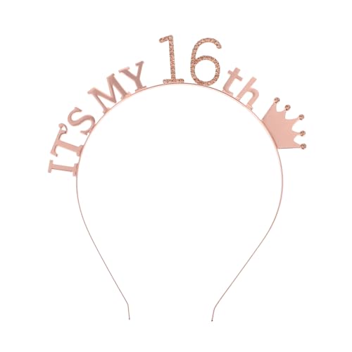 NOLITOY Geburtstagskrone Haarschmuck Glitzer Stirnband Leicht Langlebig Damen Party Zubehör Kreatives für Fröhliche Feier und Auffälliges Styling von NOLITOY