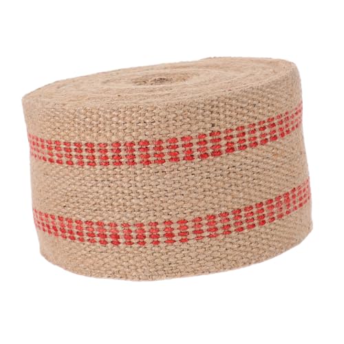 NOLITOY Gelbes Juteband mit Roten Streifen Robustes Polstergurtband für Stuhlreparatur Vielseitig Einsetzbar für Basteln Geschenkverpackung und Rustikale Wohnaccessoires NOLITOY Gelbes Juteband mit Roten Streifen Robustes Polstergurtband für Stuhlreparatur Vielseitig Einsetzbar für Basteln Geschenkverpackung und Rustikale Wohnaccessoires von NOLITOY