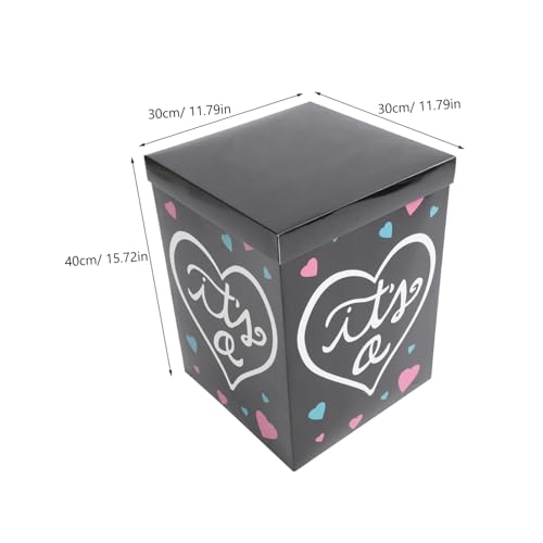 NOLITOY Gender Reveal Box mit Rosa und Blauen Ballons Papierbox Schwarz Shower Party Dekoration für Geschlechtsenthüllung Festliche Deko für Babyparty NOLITOY Gender Reveal Box mit Rosa und Blauen Ballons Papierbox Schwarz Shower Party Dekoration für Geschlechtsenthüllung Festliche Deko für Babyparty von NOLITOY