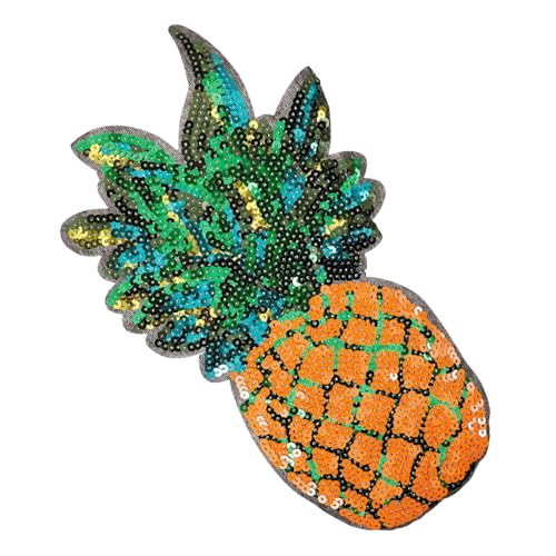 NOLITOY Großer Ananas Pailletten Aufnäher zum Annähen Bestickter Dekorativer Patch für Jacken Hüte Taschen und DIY Kleidung Eleganter Reparatur und Verzierungspatch NOLITOY Großer Ananas Pailletten Aufnäher zum Annähen Bestickter Dekorativer Patch für Jacken Hüte Taschen und DIY Kleidung Eleganter Reparatur und Verzierungspatch von NOLITOY