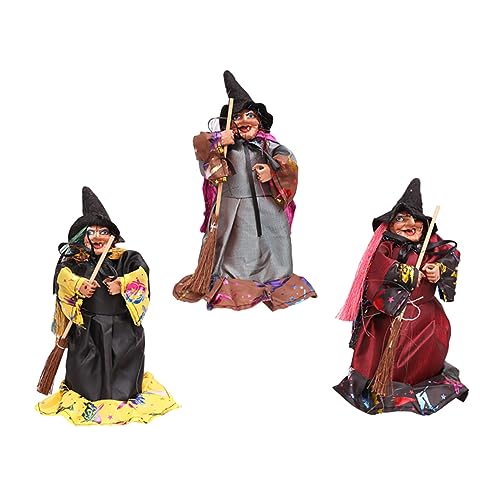 NOLITOY Gruselige Hexenpuppen Halloween Dekoration für Partys Vielseitig Einsetzbar als Tisch oder Wanddeko Langlebig Gefertigt Kreative Accessoires für Unvergessliche Fotos von NOLITOY