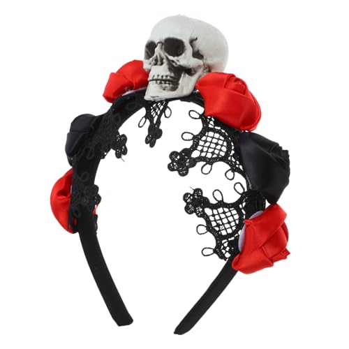 NOLITOY Halloween Haarschmuck Skull Haarreif für Frauen Party Accessoire mit Kunstrosen für Halloween Feiern und Junggesellinnenabschiede und Komfortabel Leuchtende Farben Wiederverwendbar NOLITOY Halloween Haarschmuck Skull Haarreif für Frauen Party Accessoire mit Kunstrosen für Halloween Feiern und Junggesellinnenabschiede und Komfortabel Leuchtende Farben Wiederverwendbar von NOLITOY