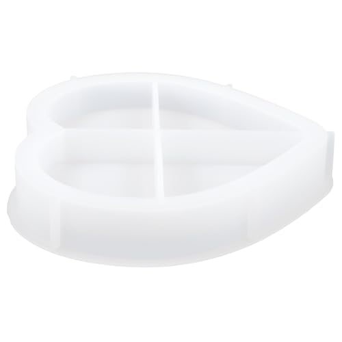 NOLITOY Herzförmige Silikonform Tablett DIY Gießform Flexibel Robust für Schmuck Aufbewahrung Handgemacht Kreativ Gestalten von NOLITOY