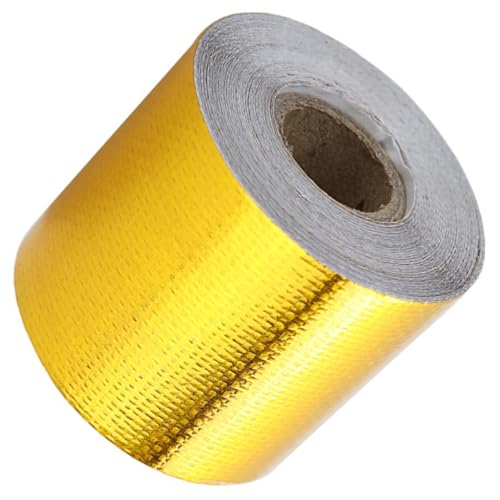 NOLITOY Hochtemperaturbeständiges Aluminium Klebeband Gold Reparaturband für Heizungsrohre Dichtungsband zur Abdichtung von Lüftungskanälen und Isolierung mit Starker Haftkraft und NOLITOY Hochtemperaturbeständiges Aluminium Klebeband Gold Reparaturband für Heizungsrohre Dichtungsband zur Abdichtung von Lüftungskanälen und Isolierung mit Starker Haftkraft und von NOLITOY