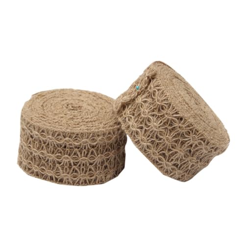 NOLITOY Jute Spitze mit Blütenmuster Handgefertigte Dekorative Schnur für DIY Bastelarbeiten Vintage Hochzeitsdeko Natürliche Langlebige Materialqualität NOLITOY Jute Spitze mit Blütenmuster Handgefertigte Dekorative Schnur für DIY Bastelarbeiten Vintage Hochzeitsdeko Natürliche Langlebige Materialqualität von NOLITOY