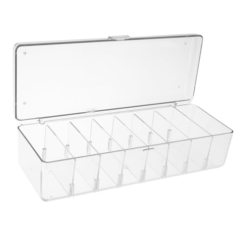 NOLITOY Kabel Organizer Box mit Abnehmbaren Fächern und Deckel Multifunktionale Aufbewahrungslösung für Kabelmanagement Am Schreibtisch für Büro und Zuhause von NOLITOY