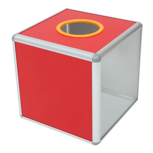 NOLITOY Kasten Tombola-preisbox Rosa Wohltätigkeitseimer Klein Spende Fall Mit Schloss Anregung Rostfrei Groß Container Fahrkarte Tombolaboxen Für Tickets Wahlurnen Aluminiumlegierung Rot von NOLITOY