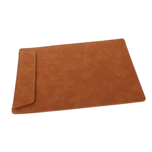 NOLITOY Klemmbrett aus Braunem Pu leder Tragbares Schreibbrett mit Flexibel Dickem Clip Leichtes Büro organizer board für Dokumente Konferenzen und Meetings Inklusive Trennfächer von NOLITOY