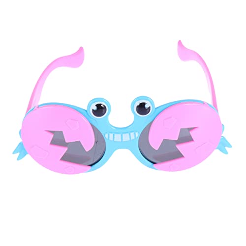 NOLITOY Krabbenbrille schnapsgläser Hawaiische lustige Brille Urlaubs-Sonnenbrille Sommerfestbevorzugung tropische sonnenbrille hawaiianische lustige Brille Cosplay-Party-Brille Blau von NOLITOY