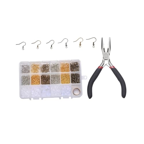 NOLITOY Kupfer DIY Ohrhaken Schmuckzubehör Fach mit Verschlussringen und Zangen Langlebiges Material für Individuelle Ohrringe Basteln Ohrschmuck Zubehör für Frauen NOLITOY Kupfer DIY Ohrhaken Schmuckzubehör Fach mit Verschlussringen und Zangen Langlebiges Material für Individuelle Ohrringe Basteln Ohrschmuck Zubehör für Frauen von NOLITOY