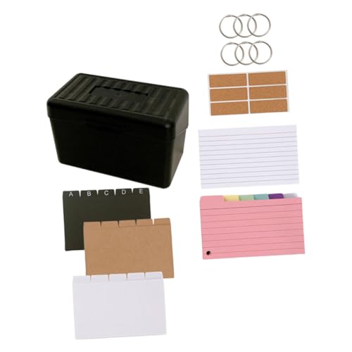 NOLITOY Liniert Karteikarten Set mit Praktischem Aufbewahrungsbox Tintenresistentes Papier Organisierte Notizen für Studium Büro und Schule Farben Indexkarten Organizer NOLITOY Liniert Karteikarten Set mit Praktischem Aufbewahrungsbox Tintenresistentes Papier Organisierte Notizen für Studium Büro und Schule Farben Indexkarten Organizer von NOLITOY