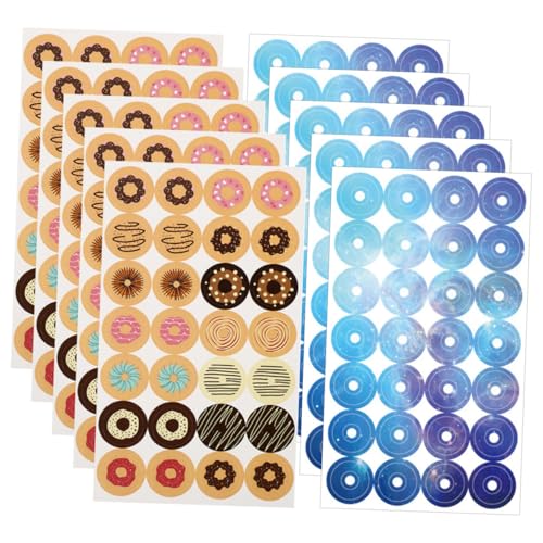 NOLITOY Lochverstärker Aufkleber für Lose Kreative Reparatur Sticker mit Donut Sternenhimmelmuster Selbstklebend und Reißfest für Schnellhefter Planer DIY und Schulbedarf NOLITOY Lochverstärker Aufkleber für Lose Kreative Reparatur Sticker mit Donut Sternenhimmelmuster Selbstklebend und Reißfest für Schnellhefter Planer DIY und Schulbedarf von NOLITOY