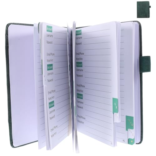 NOLITOY Mini Adressbuch Grün Kleiner Telefon Organizer Handliches Kontaktregister für Telefonnummern Adressen Mails Kreatives Notizbuch für Büro und Unterwegs von NOLITOY