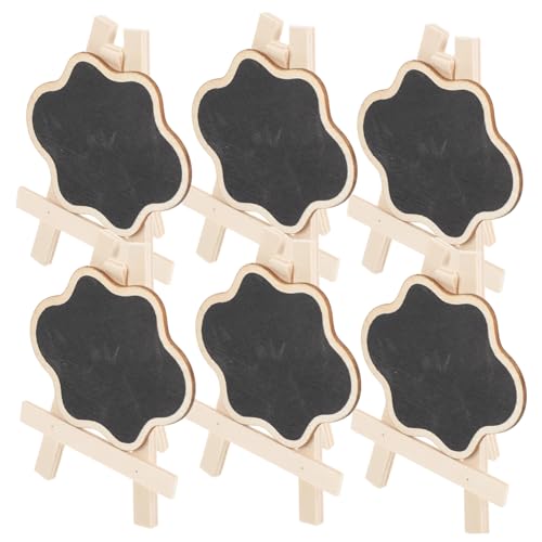 NOLITOY Mini Holz Kreidetafeln Teilig Wolkenform Doppelseitig mit Kreide Kleine Tafel zum Beschriften für Zuhause und Büro Dekorativer Schreibtafelständer von NOLITOY