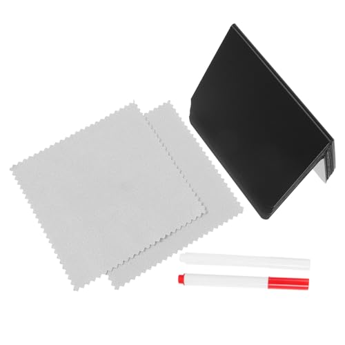 NOLITOY Mini Kreidetafel Teilig Doppelseitig mit Weißem Rote Kreidestift Abwischbar Stabile Kleine Tafeln für Tischkärtchen Preisschilder Buffet Party Küche und Notizen von NOLITOY
