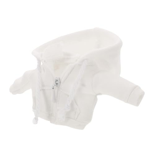 NOLITOY Miniatur Puppen Hoodie Weiß Maßstab Bjd Puppe Kleidung Zubehör für Puppenhaus Kreatives Anziehspiel Langlebig Modisches Outfit für Kleine Puppen von NOLITOY