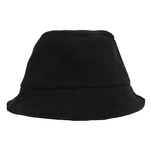 NOLITOY Miniatur-Puppenhut Puppenaccessoire Doll-Dekoration Stoffpuppenhut Puppenhaarschmuck Puppenkleidung für Hüte Zubehör Rosa klein Miniaturhut Puppenmütze Mini-Hut Polyester Black von NOLITOY