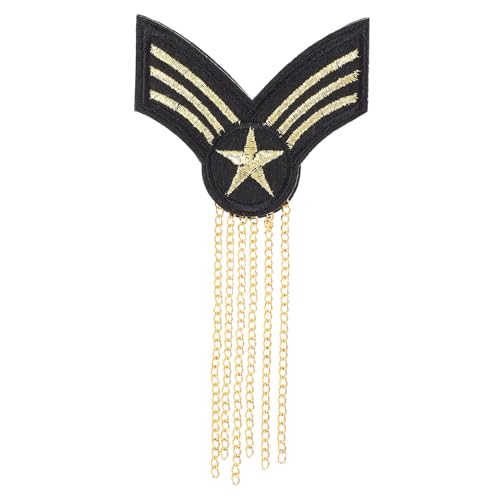 NOLITOY Modische Herren Epaulette mit Mehrlagiger Quaste Langlebige Schulterklappe aus Eisen mit Pin Einfach zu Befestigen Stilvolles Kostümzubehör für Partys und Uniformen von NOLITOY