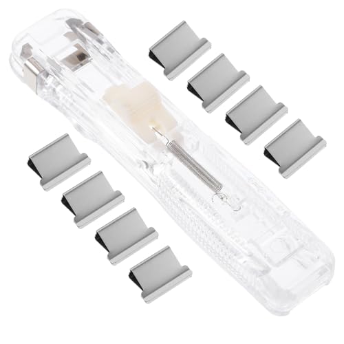 NOLITOY Nachfüllbarer Büroklammer Hefter Transparent Weiß mit Clip Spendern Wiederverwendbarer Papierloser Büroklammer Organizer Schreibtisch Zubehör für Schule und Büro NOLITOY Nachfüllbarer Büroklammer Hefter Transparent Weiß mit Clip Spendern Wiederverwendbarer Papierloser Büroklammer Organizer Schreibtisch Zubehör für Schule und Büro von NOLITOY