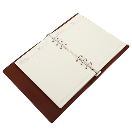 NOLITOY Nachfüllbares Notizbuch PU Kunstleder Braun Business Loose Leaf Notepad für Büro Organisation Planer und Tagebuch Praktisch für Mitarbeiter Studenten und Kreatives Schreiben NOLITOY Nachfüllbares Notizbuch PU Kunstleder Braun Business Loose Leaf Notepad für Büro Organisation Planer und Tagebuch Praktisch für Mitarbeiter Studenten und Kreatives Schreiben von NOLITOY