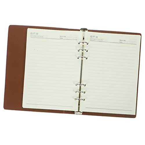 NOLITOY Notizbuch mit Ringbinder Nachfüllbar für Termine und Notizen Leicht und Elegant für Schule Büro und Reisen Rosa ohne Verschluss von NOLITOY