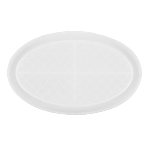 NOLITOY Ovales Silikonform Gießform für DIY Resin Tablett Fischschuppenmuster Flexible Langlebige Epoxidharzform Leicht zu Entformen und Reinigen Originelles Bastelzubehör für NOLITOY Ovales Silikonform Gießform für DIY Resin Tablett Fischschuppenmuster Flexible Langlebige Epoxidharzform Leicht zu Entformen und Reinigen Originelles Bastelzubehör für von NOLITOY