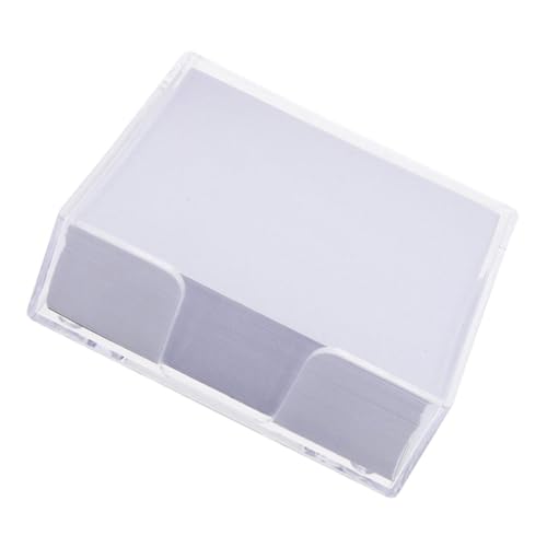 NOLITOY Papier Notizblock mit Transparentem Spenderbox Langlebige Nachfüllbare Memo Pads für Büro Schreibtisch Zubehör Praktische Kompakte Notizzettel für Effizientes Schreiben und von NOLITOY