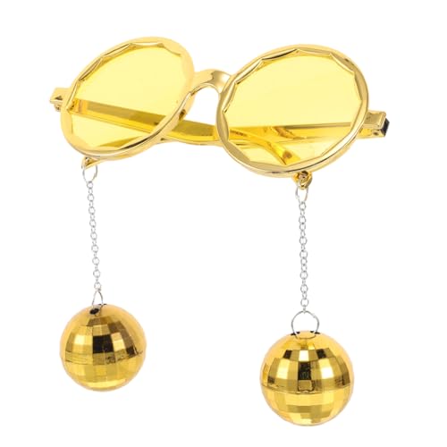 NOLITOY Partybrille Disco-ball-brille Disco-party-brille Lustige Brille Für Erwachsene Lustige Sonnenbrillen Für Frauen Disco-accessoires Damen Discokugel-zubehör Golden Plastik NOLITOY Partybrille Disco-ball-brille Disco-party-brille Lustige Brille Für Erwachsene Lustige Sonnenbrillen Für Frauen Disco-accessoires Damen Discokugel-zubehör Golden Plastik von NOLITOY