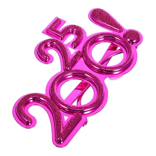 NOLITOY Partybrille Plastik Eyewear Lustige Neon Sonnenbrillen Partybrillen Requisiten für Silvester Geburtstagsfeier und Festliche Anlässe Rosa von NOLITOY