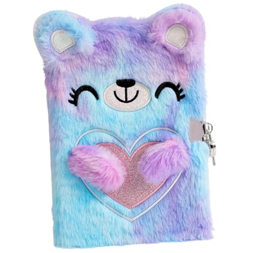 NOLITOY Plüsch Notizbuch mit Schloss Cartoon Bär Tagebuch für Mädchen Kawaii Schreibwaren Weicher Einband Tagebuch Journal Schüler Geschenk NOLITOY Plüsch Notizbuch mit Schloss Cartoon Bär Tagebuch für Mädchen Kawaii Schreibwaren Weicher Einband Tagebuch Journal Schüler Geschenk von NOLITOY