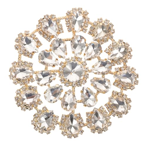 NOLITOY Rhinestone Blumenknopf aus Metalllegierung Langlebige Strass-verzierung für Taschen und Schuhe Eleganter Schmuck für Hochzeit Party und Festliche Kleidung Weißes Funkeln NOLITOY Rhinestone Blumenknopf aus Metalllegierung Langlebige Strass-verzierung für Taschen und Schuhe Eleganter Schmuck für Hochzeit Party und Festliche Kleidung Weißes Funkeln von NOLITOY