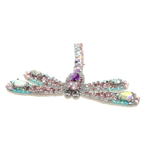 NOLITOY Rhinestone Patch Libelle Strass Applikation zum Aufbügeln für Schuhe Kleider DIY Schmuck und Hochzeitsdeko Funkelnde Schuhverzierung mit Bunten Kristallen von NOLITOY