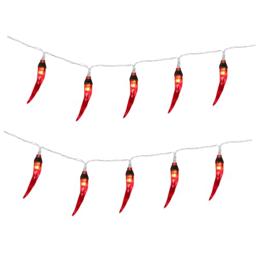 NOLITOY Rote Chili Lichterkette LED Retro Camping Deko Lichter für Innen und Außen Tragbare Festliche Atmosphäre Beleuchtung für Festivals und Garten NOLITOY Rote Chili Lichterkette LED Retro Camping Deko Lichter für Innen und Außen Tragbare Festliche Atmosphäre Beleuchtung für Festivals und Garten von NOLITOY