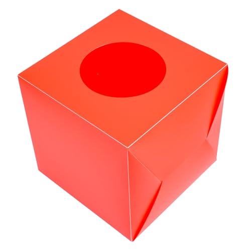NOLITOY Rote Party Raffle Box aus Kunststoff Transparente Spendenbox mit Sichtschutz Multifunktionale Wahlurne für Geld Lose Abstimmungen für Firmenfeiern und Veranstaltungen von NOLITOY