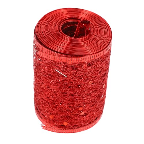 NOLITOY Rotes Hohles Mesh Dekoband Glitzerndes DIY Band für Geschenkverpackung Weihnachtsdeko Hochzeit Geburtstag Party Kreative Bastelideen NOLITOY Rotes Hohles Mesh Dekoband Glitzerndes DIY Band für Geschenkverpackung Weihnachtsdeko Hochzeit Geburtstag Party Kreative Bastelideen von NOLITOY