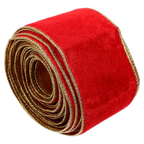 NOLITOY Rotes Langes Verschleißfestes Samtband zum Basteln Geschenkverpacken und Dekorieren Vielseitiges DIY Zierband für Schleifen Kränze und Festliche Anlässe NOLITOY Rotes Langes Verschleißfestes Samtband zum Basteln Geschenkverpacken und Dekorieren Vielseitiges DIY Zierband für Schleifen Kränze und Festliche Anlässe von NOLITOY