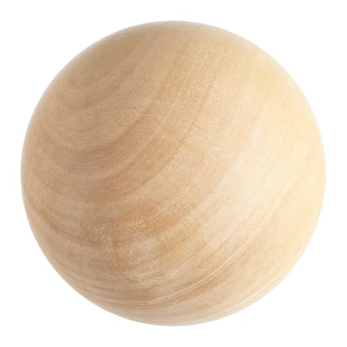 NOLITOY Runde Holzkugel aus Massivem Naturholz Glatte Oberfläche Solide DIY Bastelperle für Kreative Holzprojekte Dekokugel zum Bemalen und Gestalten von NOLITOY
