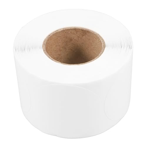 NOLITOY Runde Selbstklebende Thermoetiketten Weiß Hitzebeständig für Thermodrucker Bedruckbar zum Etiketten Bedrucken Barcode und Qr code DIY Druck von NOLITOY