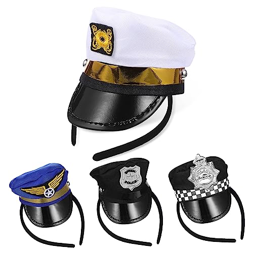 NOLITOY Sailor Hat Stirnbänder Nautische Kappenhaarreibe Für Cosplay Und Partys Seemannskopfbedeckung Für Jungen Und Mädchen Hut Accessoires von NOLITOY