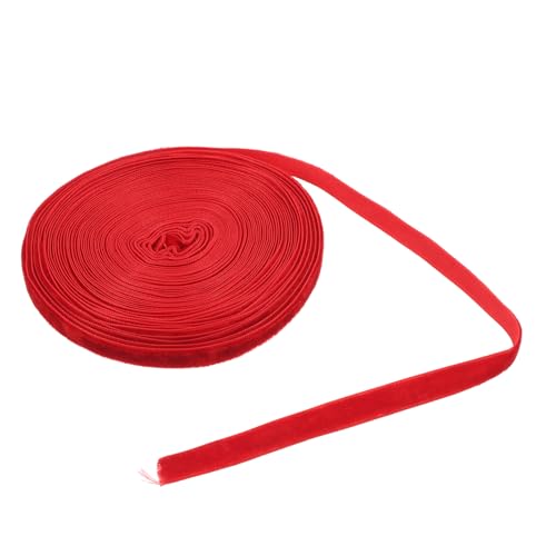 NOLITOY Samt Geschenkband Einseitig Flauschig Polyester Geschenkverpackung DIY Schleifenband Party Dekoration Rot Vielseitig Verwendbar von NOLITOY