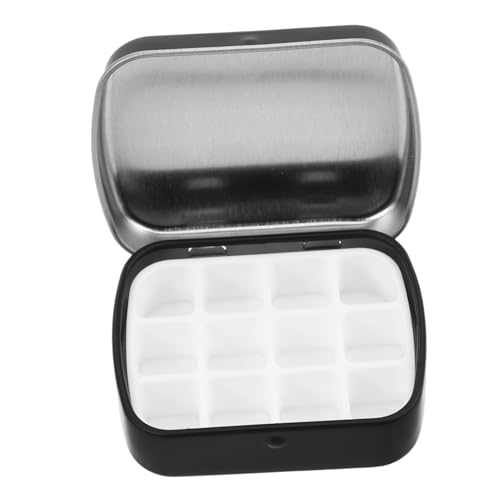 NOLITOY Schwarze Metall Aquarellpalette Fächer mit Deckel Tragbare Kompakte Farbmischbox für Gouache und Aquarell Wiederverwendbar für Outdoor Malen und Reisen NOLITOY Schwarze Metall Aquarellpalette Fächer mit Deckel Tragbare Kompakte Farbmischbox für Gouache und Aquarell Wiederverwendbar für Outdoor Malen und Reisen von NOLITOY