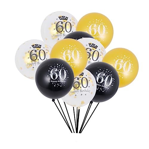NOLITOY Schwarzes Dekor 15st Buchstaben Ballons Zahlen Luftballon Gedenken Partybedarf Schwarzes Konfetti von NOLITOY