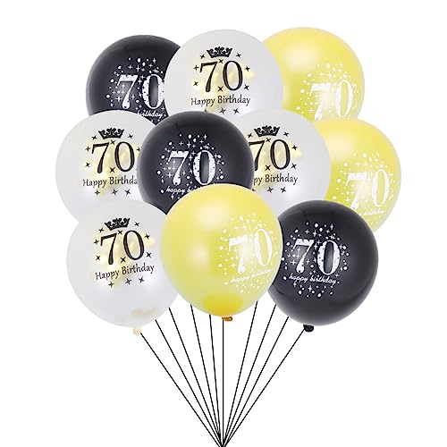 NOLITOY Schwarzes Dekor 15st Zahlen Luftballon Gedenken Partybedarf Ballons von NOLITOY