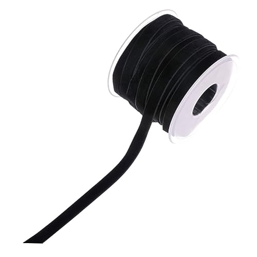 NOLITOY Schwarzes Samtband Yards Langlebiges Elastisches Geschenkband für DIY Dekoration Bekleidungs Bastelzubehör für Heim Shop verpackungen von NOLITOY