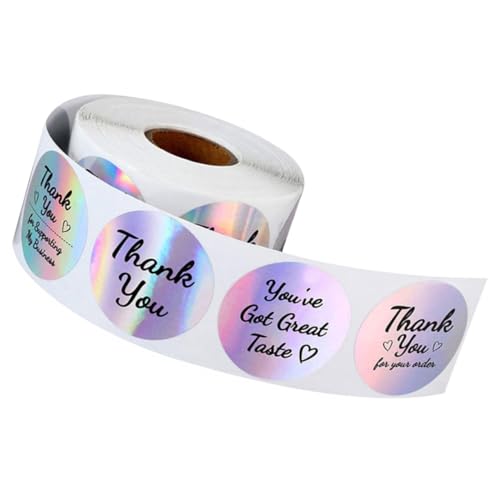 NOLITOY Selbstklebende Dichtungsaufkleber Rund Bunte Regenbogen hologramm Geschenk Lebensmittelversiegelung Stark Haftend Rückstandsfrei Entfernbares Dekorationsetikett NOLITOY Selbstklebende Dichtungsaufkleber Rund Bunte Regenbogen hologramm Geschenk Lebensmittelversiegelung Stark Haftend Rückstandsfrei Entfernbares Dekorationsetikett von NOLITOY